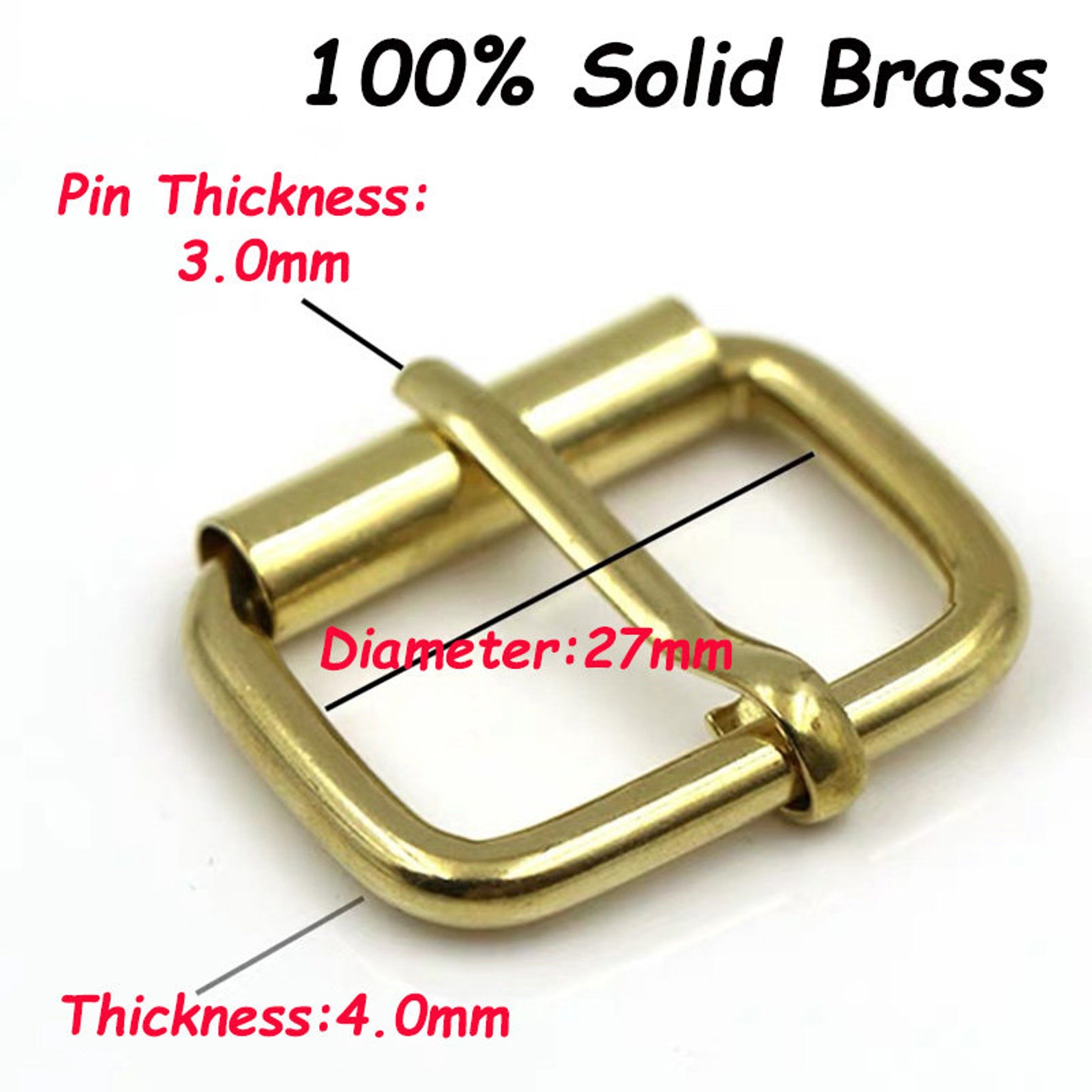 5 PCS Belt Roller Bucklessolid Brassroller Pin Buckle Strap Etsy UK