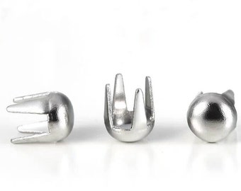 100 PCS Stainless Steel Dome Nailheads Studs: No Hole Beads Fixing