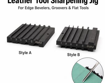 Leather Tool Sharpening Jig, Edge Beveler Sharpener for Groovers & Flat Punches