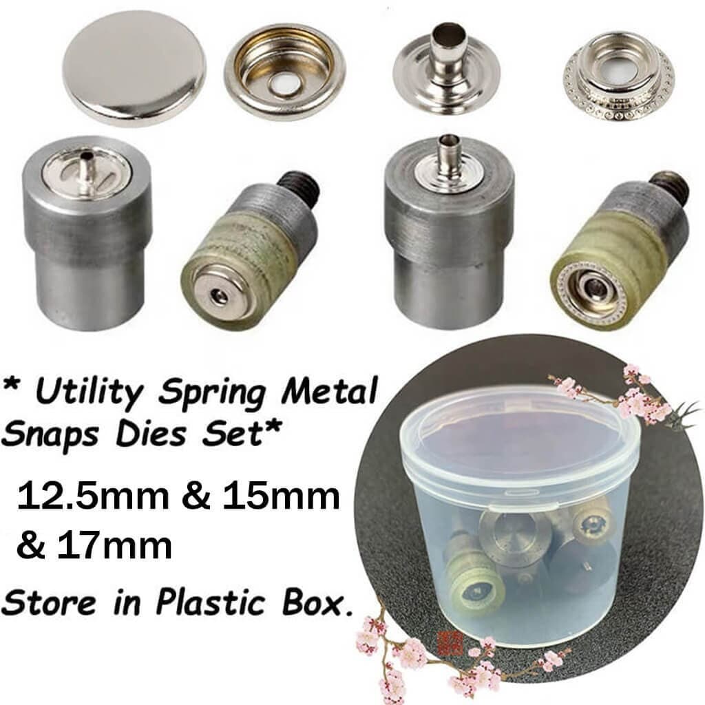 50set Snap Fasteners Metal Snaps Press Button Studs Optional Installation  Tools Kit For Leathercraft Clothes Garment