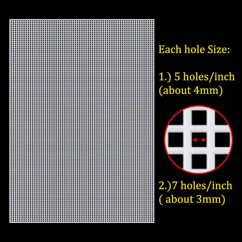 Buy 20 PCS Round Plastic Mesh Canvas Sheets--mesh Plastic Canvas Sheet Plastic Canvas For Embroidery Crafting, Acrylic Yarn Crochet,knitting DIY Online In India
