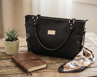 Free Personalized Leather Tote Bag – Elegant Women’s Handbag