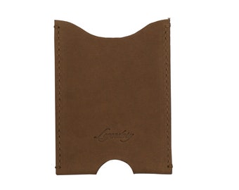 Personalized Minimalist Leather Card Holder