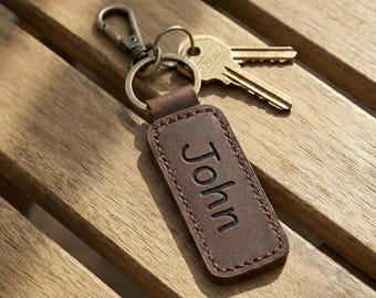 Free Personalized Leather Keychain With SnapLock