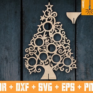 Christmas tree files for Laser | Cnc vector standing Christmas tree | CNC plans | CNC router files | Christmas decoration | Vector for cnc