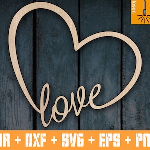 Любовь сердце знак дня святого Валентина - DXF SVG файлы для плазменного маршрутизатора с ЧПУ лазерная резка