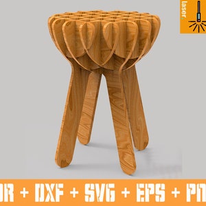 Parametric Chair. Vector dxf, cdr for CNC, cnc, cnc pattern, cnc files, cnc milling, design for laser CNC, laser cutting