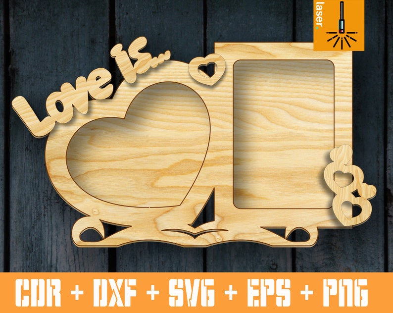 Photo Frame love Is... Vector Laser Cut Room Decor Cnc Etsy