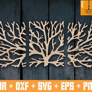 Pano Tree CDR, Wall Panels CNC, Room Decor, Tree Patterns, Tree Wall Decor, Laser Dxf, CNC Files, Cnc Templates, Home Decor, Cnc vector cut
