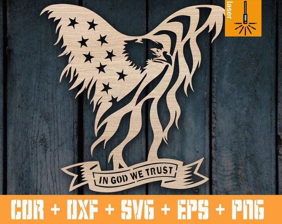 Cricut home wall art decor art decor Cdr vector Wall art panel USA Flag Eagle panel vector Laser cut files SVG DXF