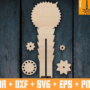 5 Layouts of the Cactus With Flower, CNC FILES, Cnc Plans, Cut Files ...