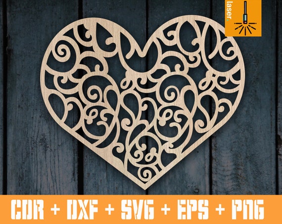 Heart - Laser Cut Out Unfinished Wood Craft Shape HRT17 Heart - Laser Cut Out Unfinished Wood Craft Shape HRT17
