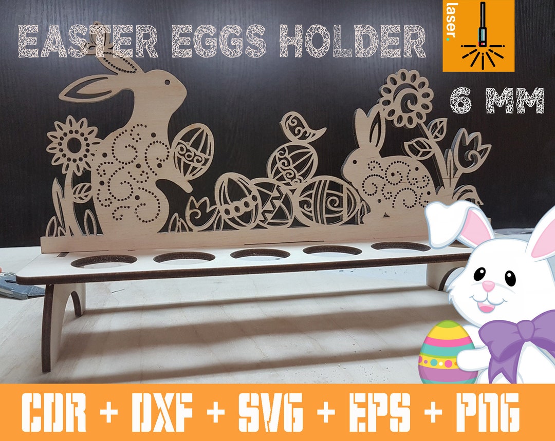 Easter Bunny Basket Laser Cut File | Easter Box Bunny Laser Model ...