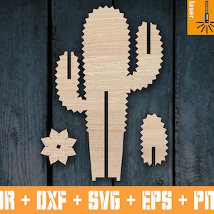 FILE CNC, Cactus con fiore cdr, cnc piani, file di taglio, cnc dxf, cnc segni, i file del router di cnc, vaso di cactus, taglio laser di cactus, cactus svg