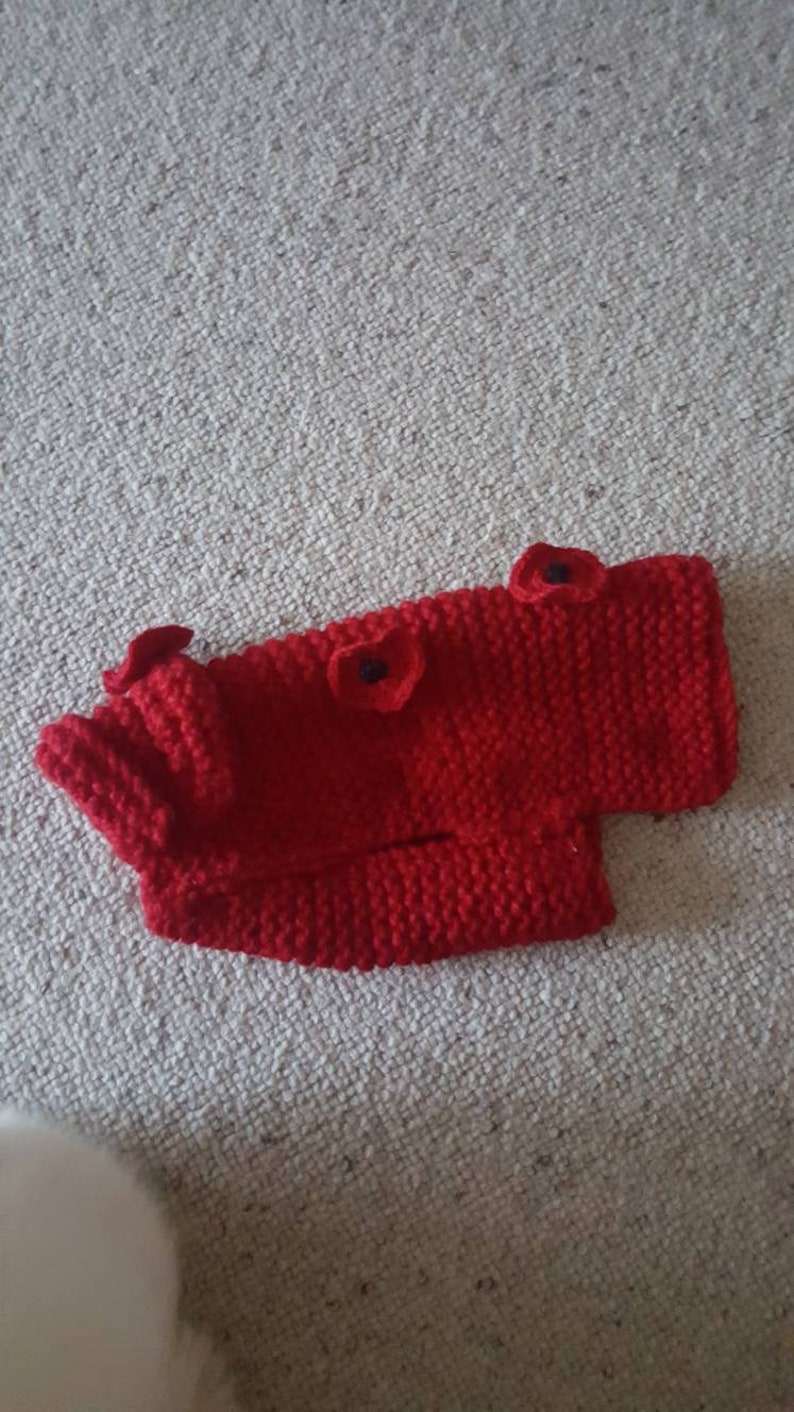 Hund Wollpullover Mohn Freude Etsy