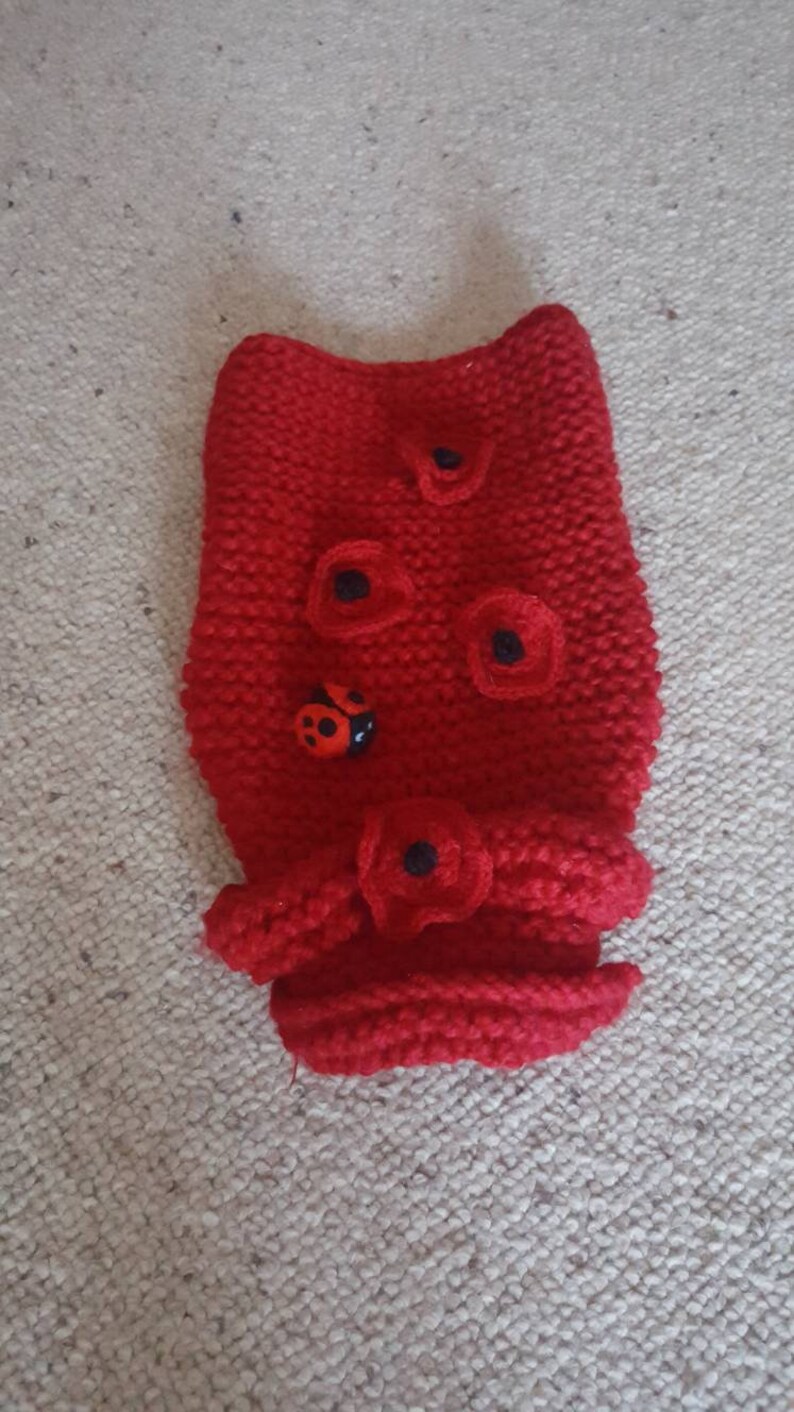 Hund Wollpullover Mohn Freude Etsy