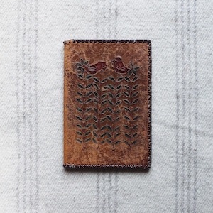 Cartera de cuero estonia vintage de los años 50