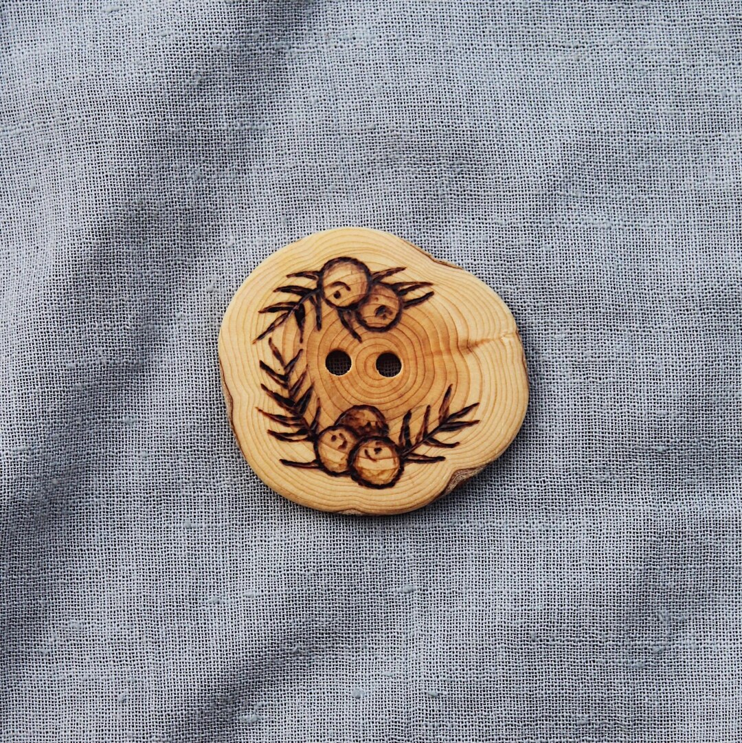 Folk Button Handmade Wooden Folk Button - Etsy