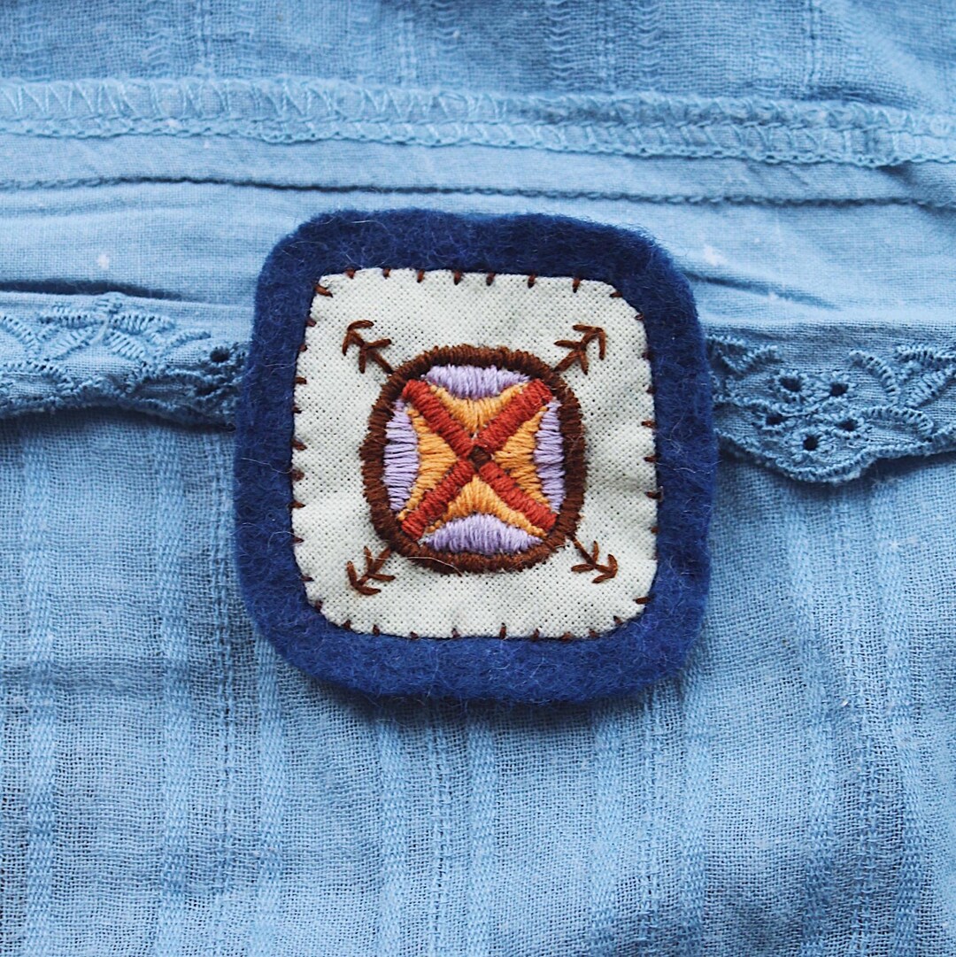 Ttiny Patch Design Hand Embroidered Tiny Patch - Etsy