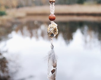 Macrame Forest Amulet – handmade necklace
