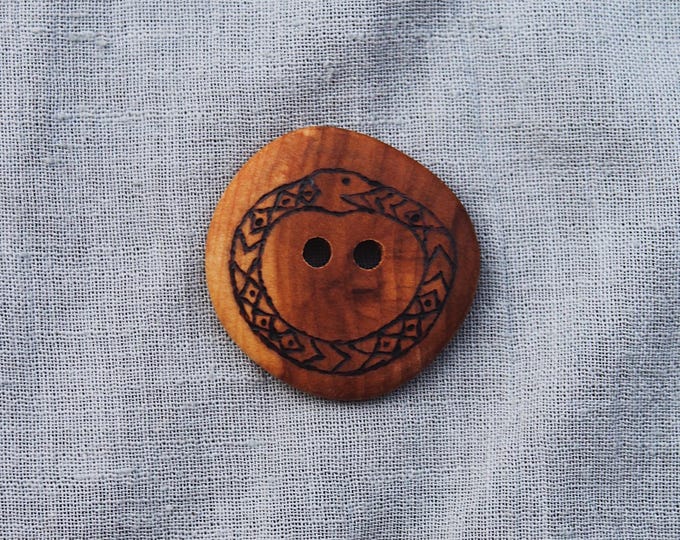 Folk Button Handmade Wooden Folk Button - Etsy