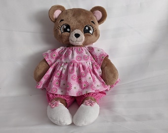 Teddy bear, bear girl doll, file for embroidery machine, this fact in the frame 13x18cm, measure finished: 34cm high