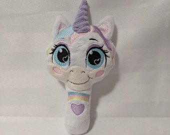 ITH, Archivo de bordado, sonajero largo, "UNICORNIO", marco 13x18cm