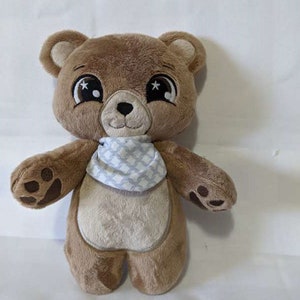 Embroidery file, PLUSH BEAR, 13X18cm frame with a few small seams in hand, tutorial in French