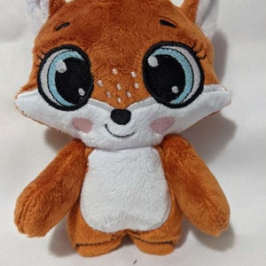 Embroidery file, PLUSH FOX, 13x18cm frame with a few small seams in hand, tutorial in French and English