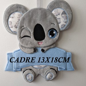 Personalized KOALA decoration, 13X18CM (5X7&quot;) frame, ith, digital, Finished size: 23x23cm high (9X9&#39;&#39;)