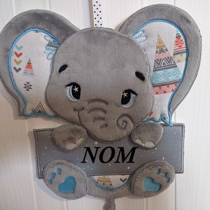 Deco Elephant to customized, frame 13x18cm, ith, file for embroidery machine, digital, Finished size: 23x26cm high (9x10'')