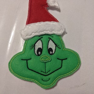 File embroidery, Decoration the Grinche 2D, frame 10x10cm - 13x18cm - 16x26cm