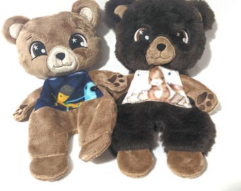 Embroidery file, PELUCHE with flat body "BEAR", frame 13X18cm with a few small seams in hand, Tutorial in French