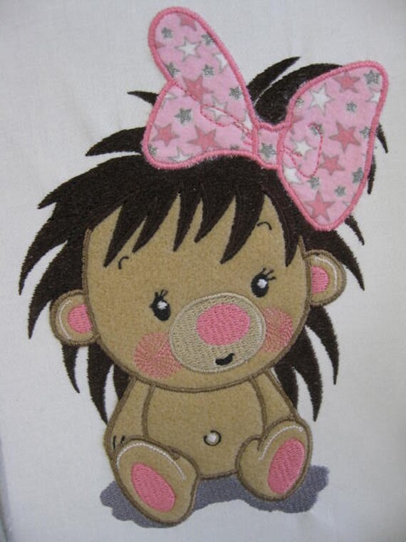 frame Unicorn cool girl while embroidery 18x13cm
