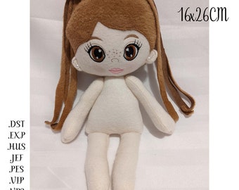 Embroidery File, 16X26cm Frame Doll, Some Sewing Pure Hand Stitching, Finished 35cm, Doll File Only