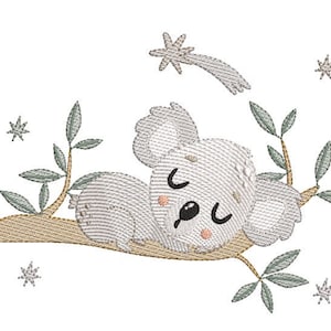 KOALA on branch, embroidery file, frame 13x18cm