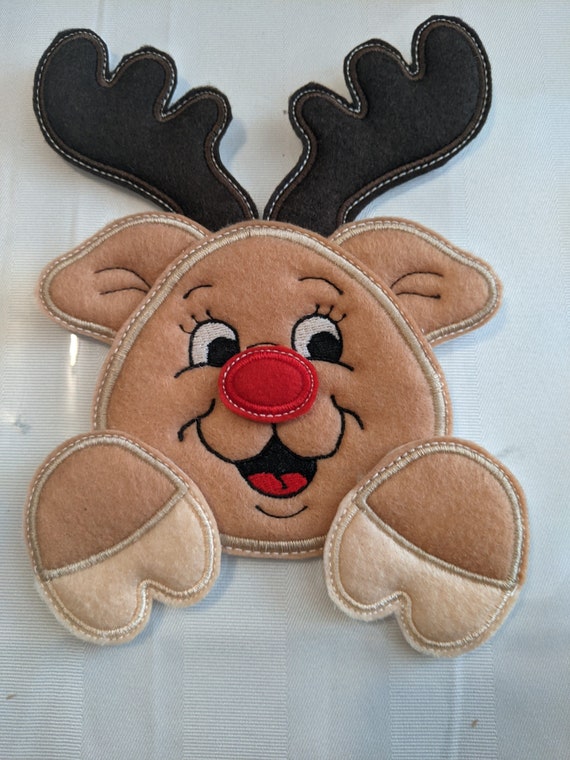 Rudolph the Red Nosed Reindeer Felt Applique Ornament Kit