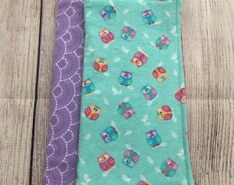 Owl Wash Cloth -set of 2