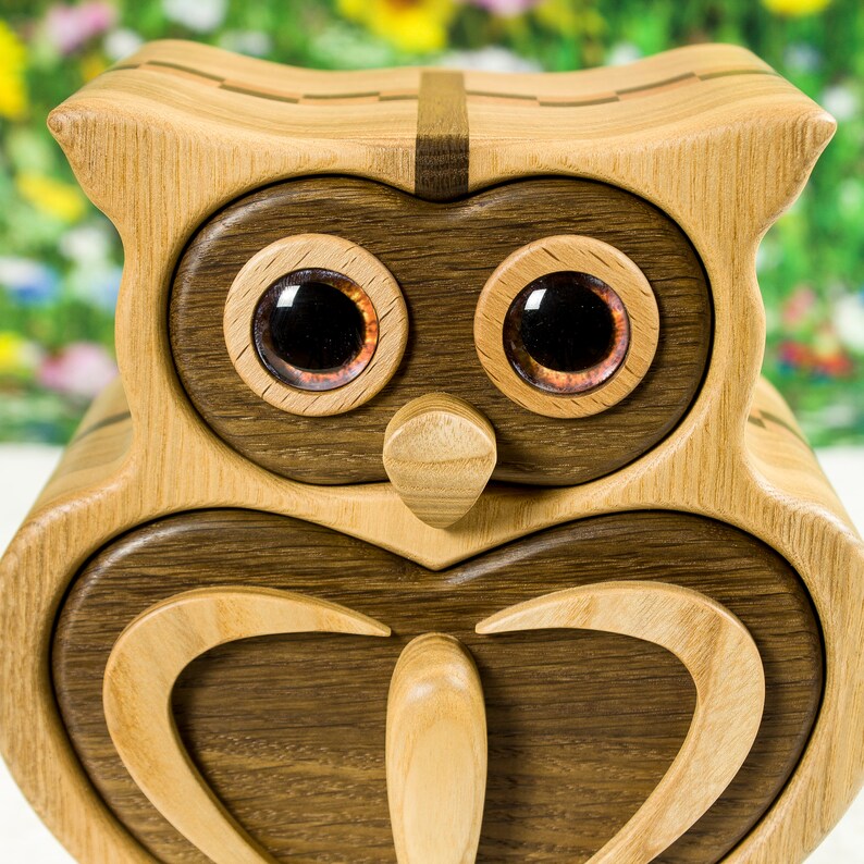Bandsaw box. Jewelry box Owl Etsy