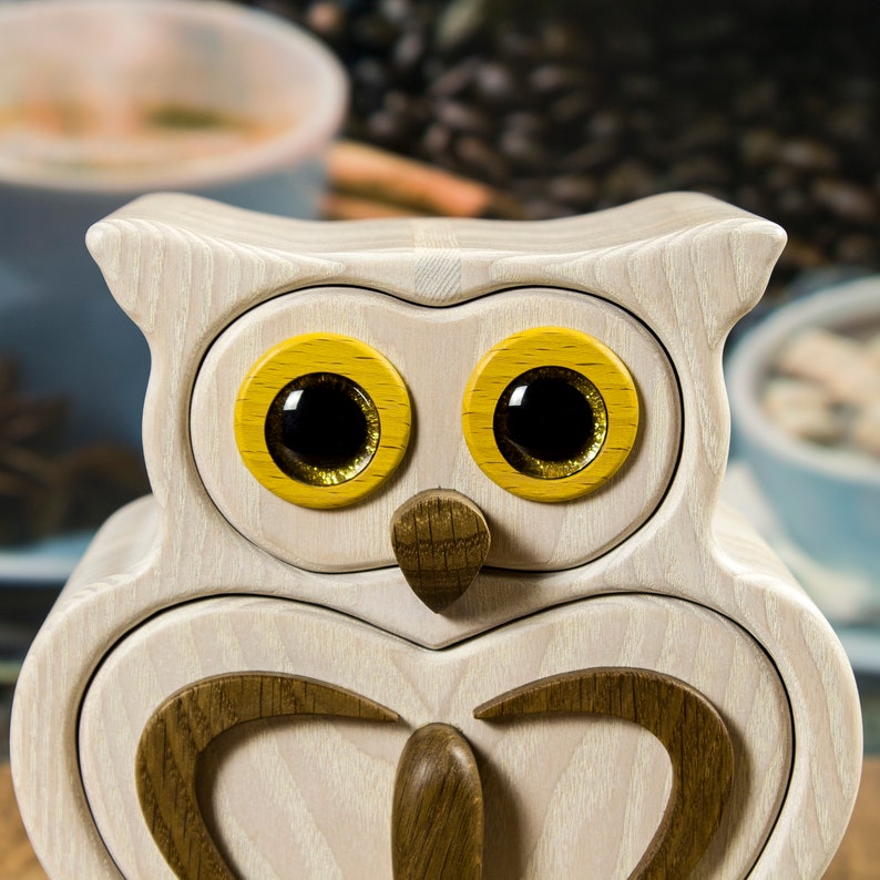 SALE Bandsaw box. Jewelry box Owl 008 A gift to Etsy