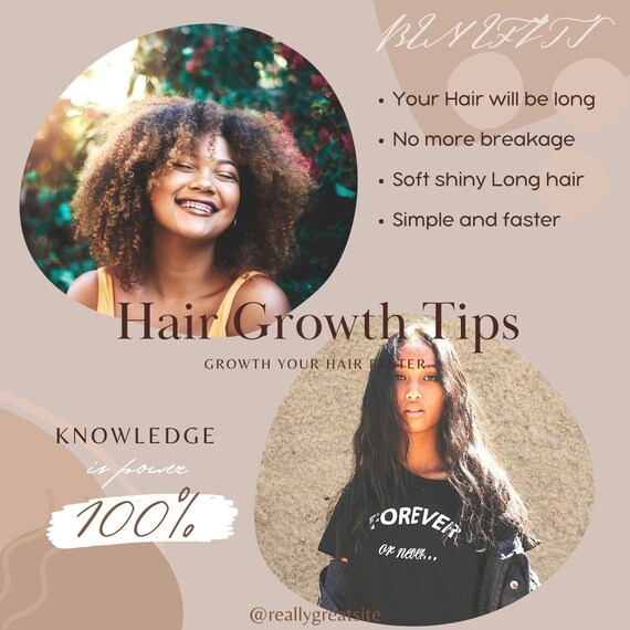 How to Grow Natural Hair Faster & Thicker the Secret to Have - Etsy  Australia