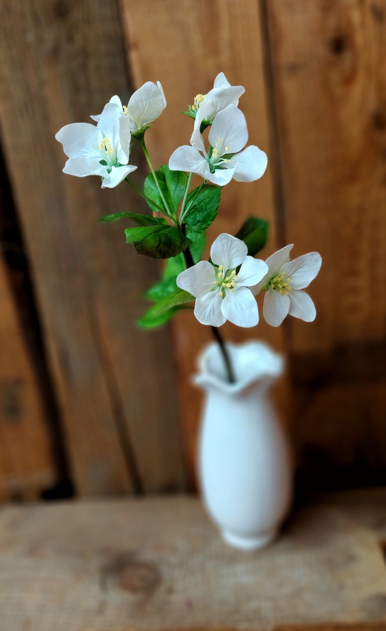 Fake apple tree branch made of polymer clay . Artificial Etsy