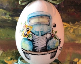 Blue Vintage Truck Ornament