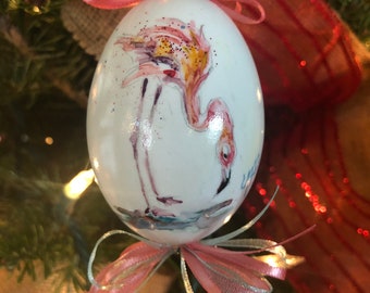 Flamingo Hand Painted