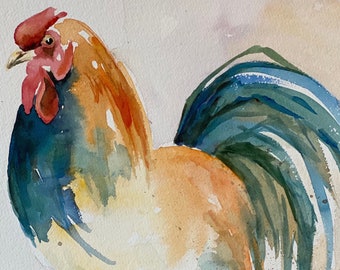 Rooster Print - Original Art