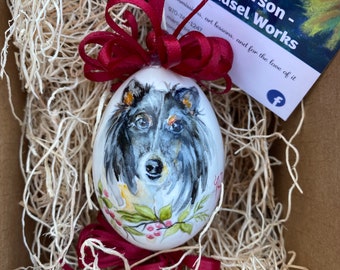 Custom Pet Portraits - Hand painted on Real Egg (Made to Order)