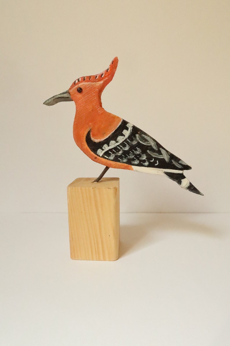 Hoopoe I Wooden Birds Custom Bird Decoration Home Decor Sculpture. image 1
