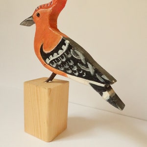 Hoopoe I Wooden Birds Custom Bird Decoration Home Decor Sculpture. image 2
