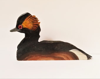 Grebe, Wooden Birds | Custom Bird Decoration | Home Decor Sculpture