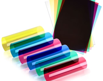 Habercrafts Acetate Sheets A4 Ohp Sheet Colour Acetate Clear Film Plastic Light Filter Gel Reading Aid Red, Yellow, Blue, Pink, Green, Clear Thick 100